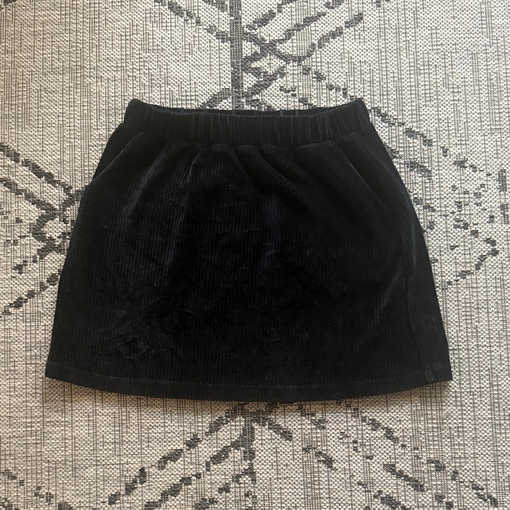 Elegant Black Corduroy Skirt